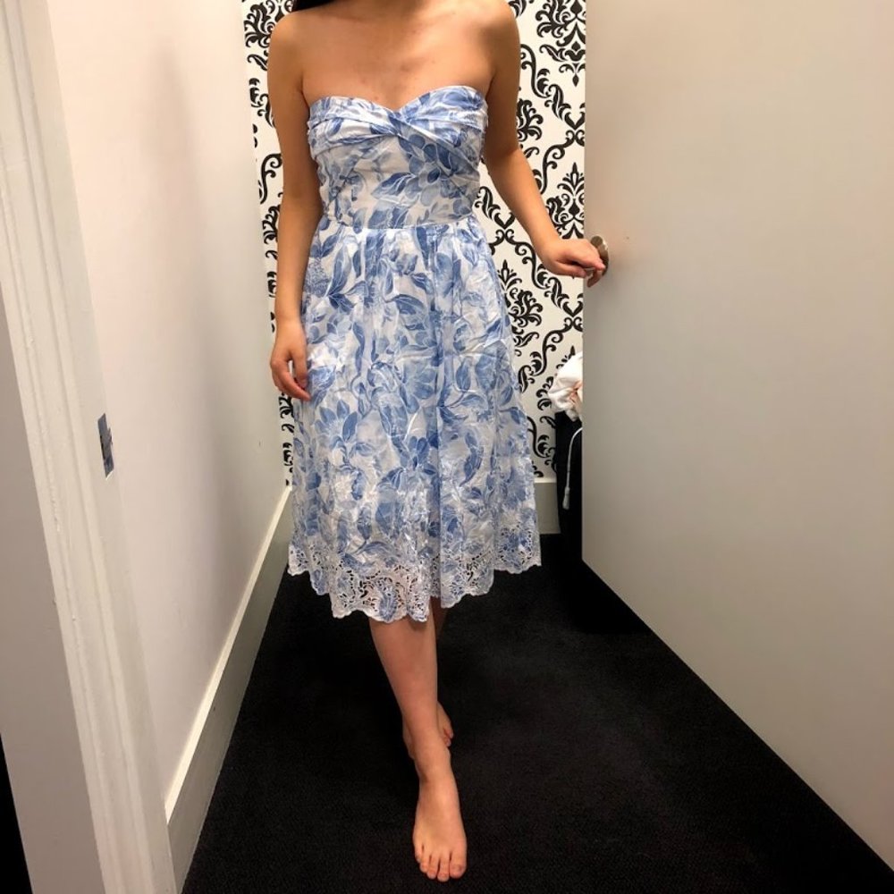 White House black market Low cut dress